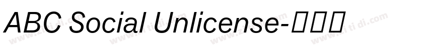 ABC Social Unlicense字体转换 ABC Social Unlicense字体转换
